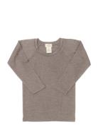 Merino Light Knitted T-Shirt Ls Tops T-shirts Long-sleeved T-Skjorte Beige Copenhagen Colors