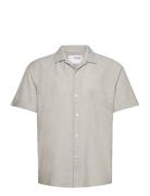 Slhrelaxsun Shirt Ss Resort Tops Shirts Short-sleeved Grey Selected Homme