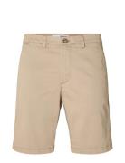 Slhslim-Miles Flex Shorts Noos Bottoms Shorts Chinos Shorts Beige Selected Homme