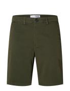 Slhslim-Miles Flex Shorts Noos Bottoms Shorts Chinos Shorts Green Selected Homme