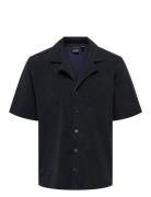 Onsdeniz Reg Ss Terry Shirt Cs Tops Shirts Short-sleeved Navy ONLY & SONS