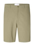 Slhregular-Karl Seersucker Shorts Bottoms Shorts Casual Green Selected Homme
