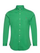 Slim Fit Garment-Dyed Twill Shirt Tops Shirts Casual Green Polo Ralph Lauren