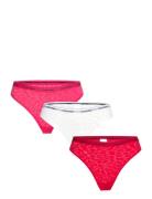 Brazilian 3 Pk Lingerie Panties Brazilian Panties Multi/patterned Calvin Klein