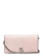 Leather Crossbody Turn-Lock Tech Case Bags Clutches Pink Lauren Ralph Lauren