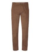 Slh196-Straight Miles Cord Pant W Noos Bottoms Trousers Chinos Brown Selected Homme