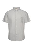 Reg Oxford Ss Shirt Tops Shirts Short-sleeved Blue GANT