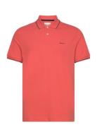 Tipping Ss Pique Polo Tops Polos Short-sleeved Coral GANT