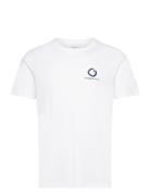 Regular Fit Single Jersey Wave Ches Tops T-Kortærmet Skjorte White Knowledge Cotton Apparel