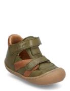 Walkers™ Velcro Sandal Shoes Summer Shoes Sandals Khaki Green Pom Pom