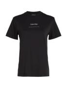 Multi Logo Regular T-Shirt Tops T-shirts & Tops Short-sleeved Black Calvin Klein