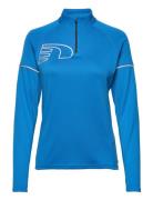 Core Zip Neck Shirt Tops Sweatshirts & Hoodies Sweatshirts Blue Newline