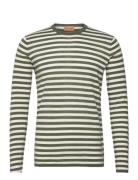 Mmgadam Soft Stripe Knit Tops Knitwear Round Necks Green Mos Mosh Gallery