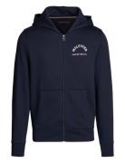 Roundall Hooded Zip Through Tops Sweatshirts & Hoodies Hoodies Navy Tommy Hilfiger