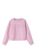 Nkfkalisse Ls Short Loose Sweat Bru Tops Sweatshirts & Hoodies Sweatshirts Pink Name It