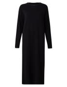 Ivana Cotton/Cashmere Knitted Dress Dresses Knitted Dresses Black Lexington Clothing