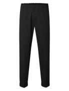 Slhstraight-Liam String Trs Flex Bottoms Trousers Casual Black Selected Homme