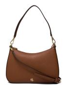 Crosshatch Leather Medium Danni Bag Bags Small Shoulder Bags-crossbody Bags Brown Lauren Ralph Lauren