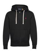 Rl Fleece-Lsl-Knt Tops Sweatshirts & Hoodies Hoodies Black Polo Ralph Lauren