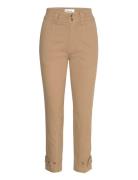 Aloakb Pants Bottoms Trousers Slim Fit Trousers Beige Karen By Simonsen