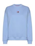 Tjw Bxy Badge Crew Ext Tops Sweatshirts & Hoodies Sweatshirts Blue Tommy Jeans