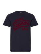 Athletic Script Graphic Tee Tops T-Kortærmet Skjorte Navy Superdry