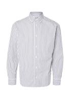 Slhslimrick-Poplin Shirt Ls Noos Tops Shirts Business White Selected Homme