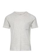 Striped T-Shirt With Pocket Tops T-Kortærmet Skjorte Grey Copenhagen Colors