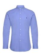 Slim Fit Stretch Poplin Shirt Tops Shirts Casual Blue Polo Ralph Lauren