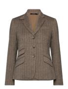 Herringb Tweed Blazer Blazers Single Breasted Blazers Brown Lauren Ralph Lauren