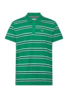 Tjm Reg Essential Stripe Polo Tops Polos Short-sleeved Green Tommy Jeans