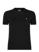 Cotton-Blend Short-Sleeve Sweater Tops T-shirts & Tops Short-sleeved Black Polo Ralph Lauren