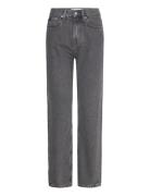 High Rise Straight Bottoms Jeans Straight-regular Grey Calvin Klein Jeans