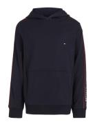 Tape Regular Hoodie Tops Sweatshirts & Hoodies Hoodies Navy Tommy Hilfiger