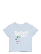 Bluey Printed T-Shirt Tops T-Kortærmet Skjorte Blue Mango