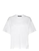 Logo Tape T-Shirt Tops T-shirts & Tops Short-sleeved White Karl Lagerfeld