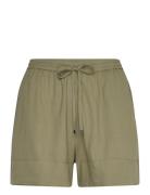 Fluid Shorts With Drawstring Bottoms Shorts Casual Shorts Khaki Green Mango