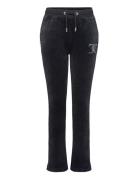 Luxe Ombre Diamante Velour Bootcut Bottoms Sweatpants Black Juicy Couture