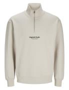 Jorvesterbro Sweat Quarter Zip Noos Jnr Tops Sweatshirts & Hoodies Sweatshirts Cream Jack & J S