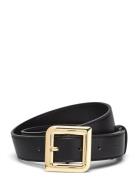 Square Buckle Belt Bælte Black Mango