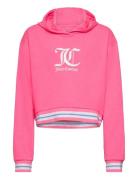 Juicy Rib Tipping Oth Hoodie Lb Tops Sweatshirts & Hoodies Hoodies Pink Juicy Couture