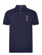 Custom Slim Fit Polo Bear Polo Shirt Tops Polos Short-sleeved Navy Polo Ralph Lauren