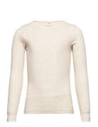 Nkfkab Ls Slim Top Noos Tops T-shirts Long-sleeved T-Skjorte Beige Name It