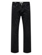 Onsedge Straight Black 6985 Tai Dnm Noos Bottoms Jeans Regular Black ONLY & SONS