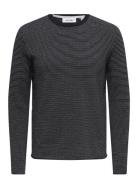 Onsniguel Reg 12 Stripe Crew Knit Tops Knitwear Round Necks Navy ONLY & SONS