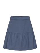 Nlfhill Linen Short Skirt Dresses & Skirts Skirts Short Skirts Navy LMTD