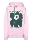 Luuppi Unikko Placement Tops Sweatshirts & Hoodies Hoodies Pink Marimekko