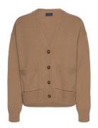 Wool-Blend V-Neck Cardigan Tops Knitwear Cardigans Brown Polo Ralph Lauren