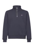 Shield Half Zip Sweatshirt Tops Sweatshirts & Hoodies Sweatshirts Navy GANT