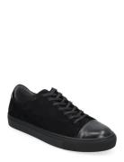 Lescape Suede Shiny Low-top Sneakers Black Sneaky Steve